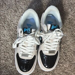 BAPE Kids Shoes - Black and White